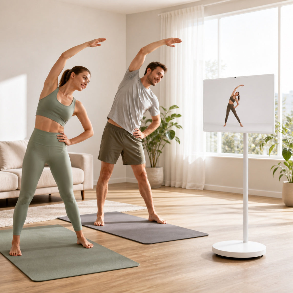 GFF mobile smart screen used for movement and workouts