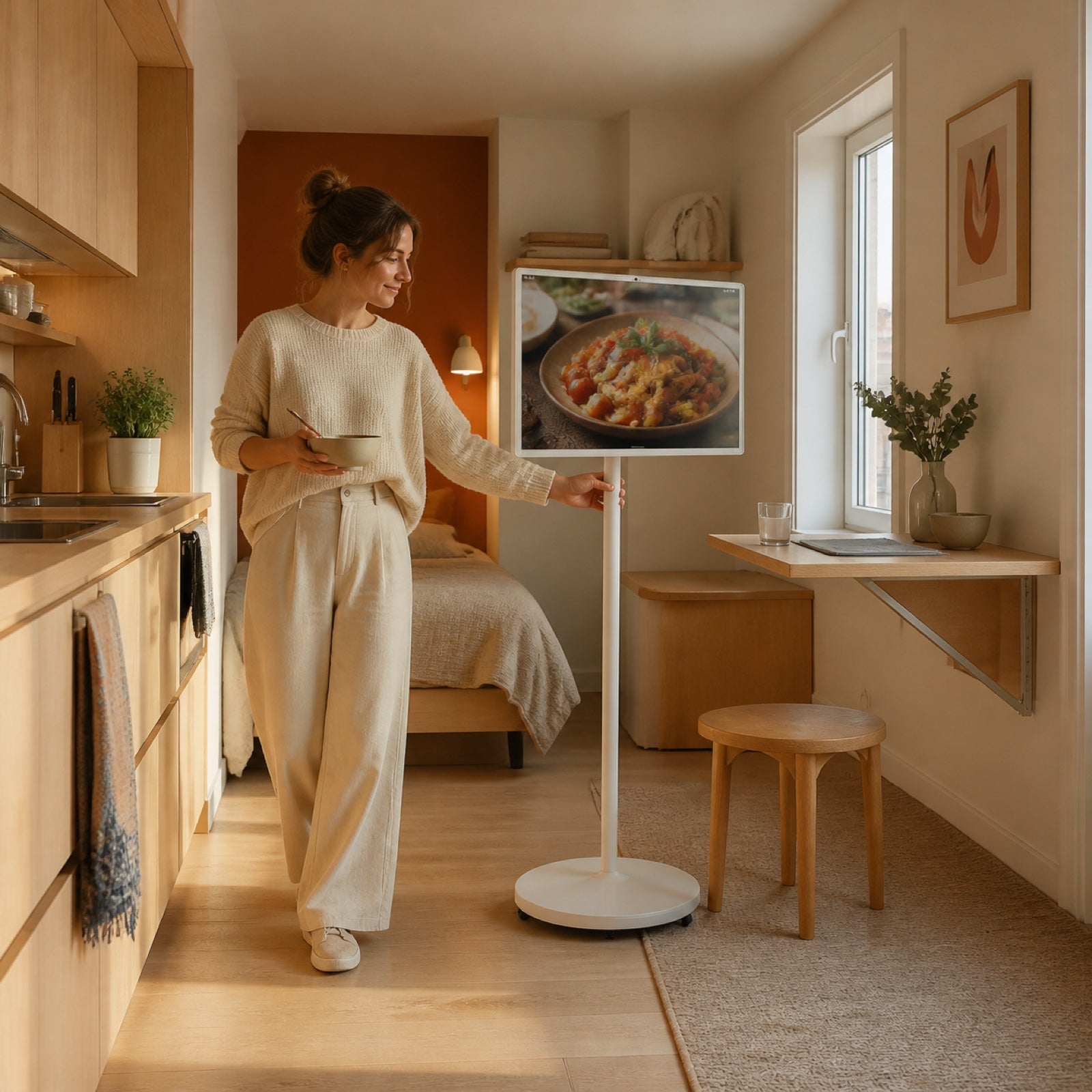 GFF mobile smart screen in a flexible small living space